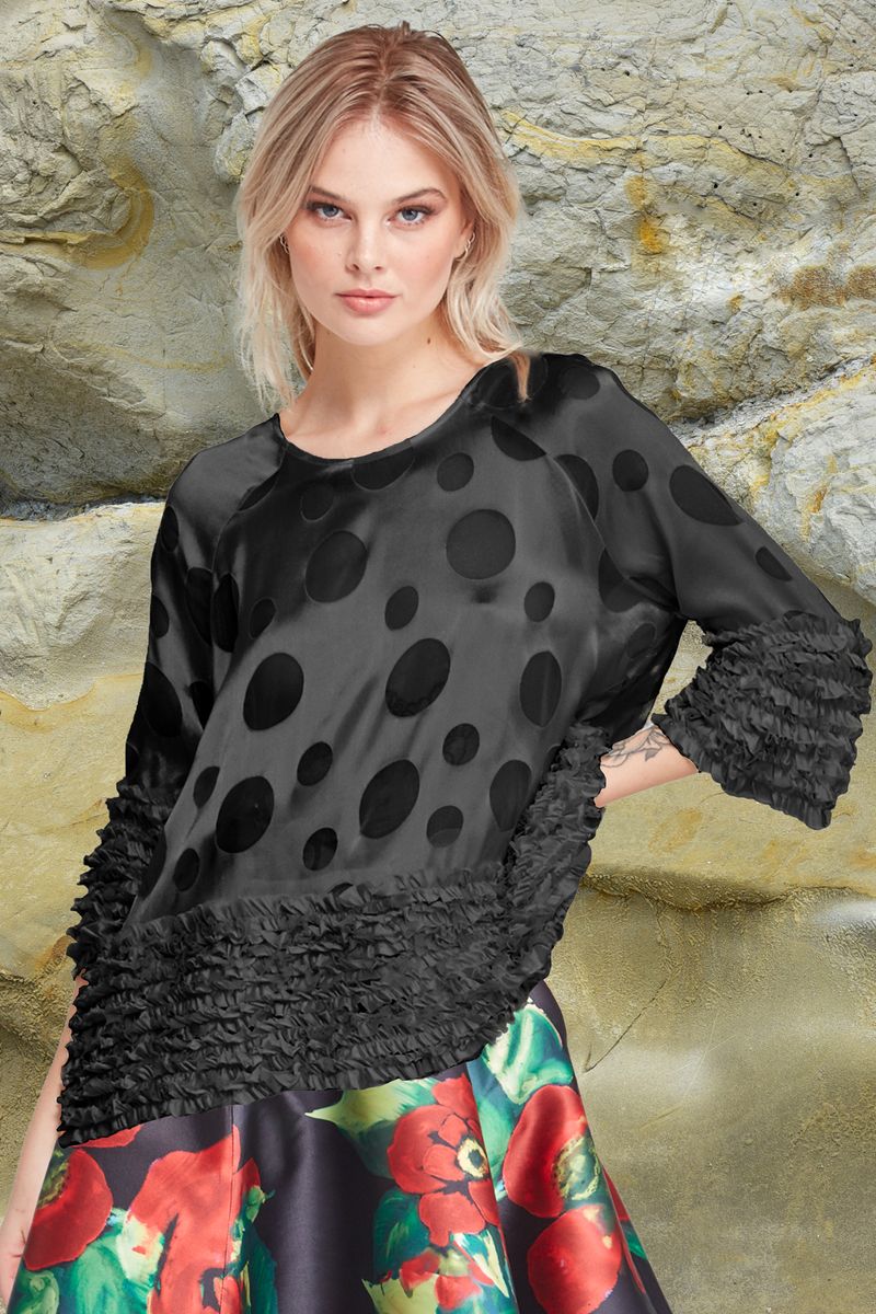 RUFFLE HUNTING TOP