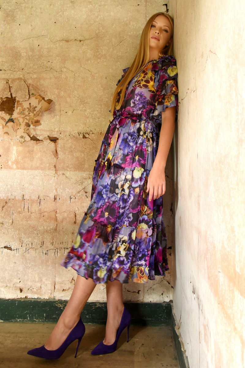 FLORAL FIBRE DRESS