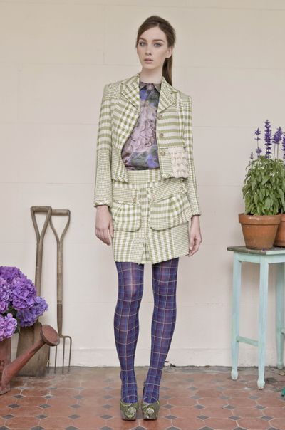 Lamington 'Side Swiped' Jacket
								, 			Vintage Rose 'Classy Eyed' Blouse
								, 			Lamington 'Chequered Past' Skirt