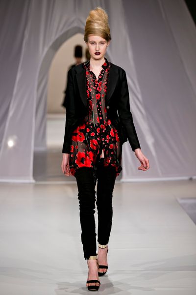 Remembrance 'Poppy Goes The Weasel' top
								, 			Sculptural 'Raising Private Ryan' jacket
								, 			Chick Flick 'I Love Rock & Stroll' pants