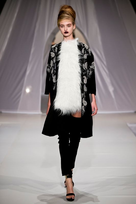 Dress - show piece
								, 			Paisley Plus 'Crystal Robe' coat
								, 			Chick Flick 'I Love Rock & Stroll' pants