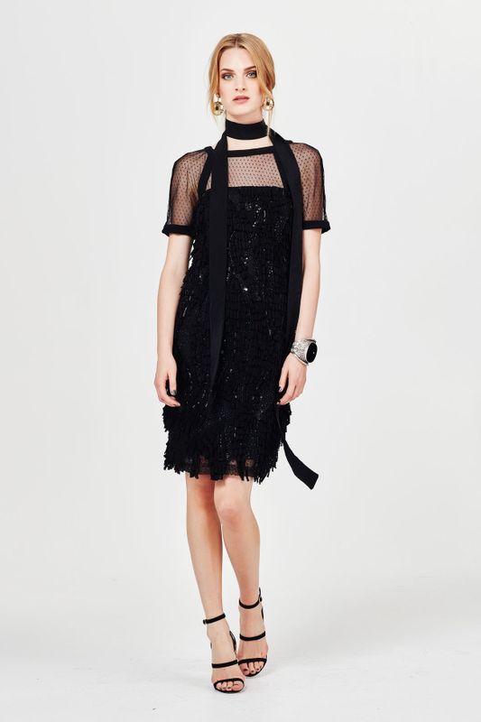 CHA CHA 'FRONDUE SET' DRESS