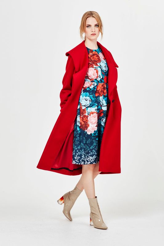 PRETTY PEONIES 'PRINCESS AND THE PEONY' DRESS
								, 			SNUGGLE UP 'MELTON MOMENTS' COAT