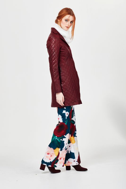 HIDE AND SEEK 'LEATHER LOCKLEAR' COAT
								, 			ROSE AND THORN 'NOBEL PEACE STRIDES' PANT