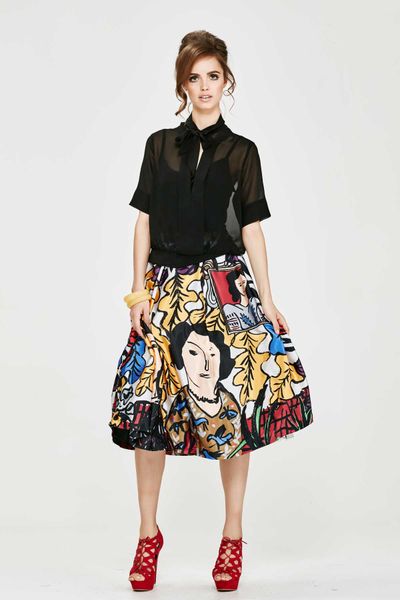 'Frill And Grace' Top
								, 			'Wild At Art' Skirt