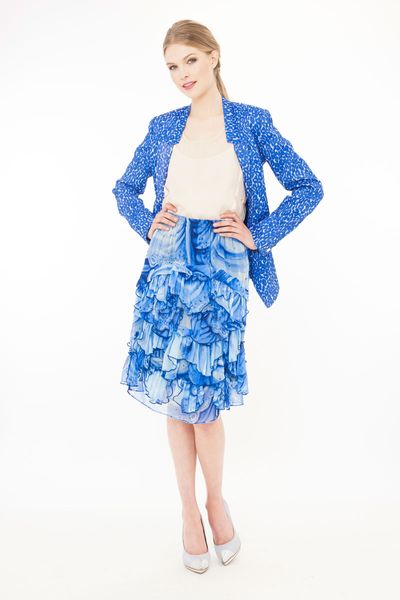 Brilliance 'Electrical Form' jacket
								, 			Bewitching 'Myth Congeniality' top
								, 			Blue Swoon 'Forever Young' skirt