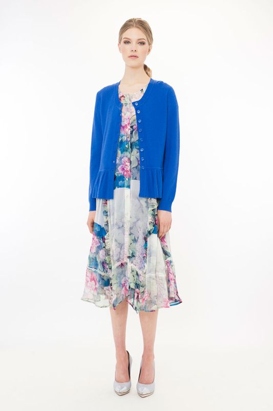 Companion 'Travel Snug' cardigan
								, 			Floral Wash 'Painted Lady' dress