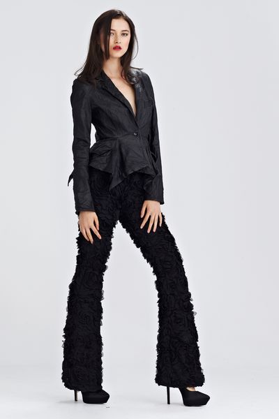 LEATHER FORGET ME 'ALL IN A GOOD WAIST' JACKET
								, 			VERTIGO 'JEEPER'S CREEPERS' PANT