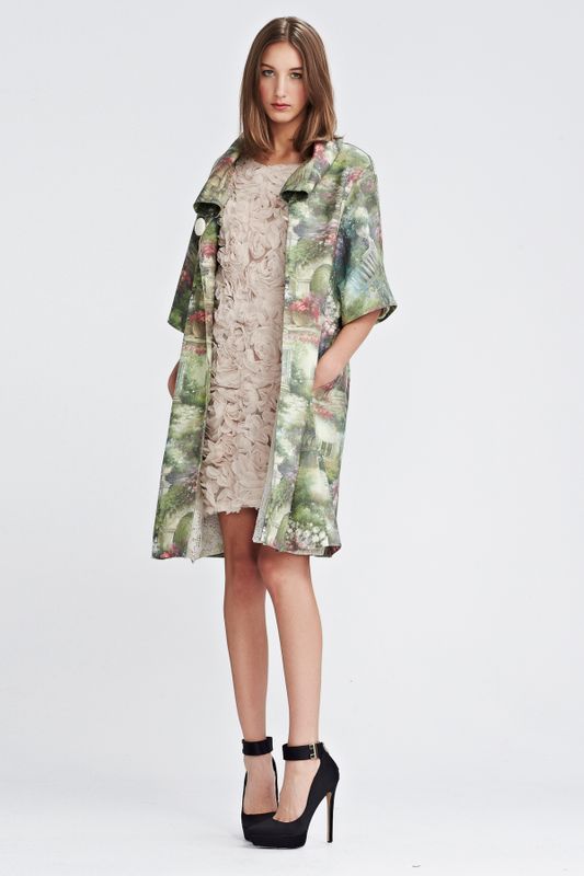 GARDEN PATH 'DON'T MIS-COAT ME' COAT
								, 			VERTIGO 'WALLFLOWER' DRESS