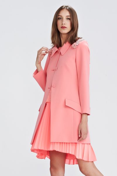 SPRINGTIDE 'CANDY COATED' COAT
								, 			FIZZY POP 'THREE PLEATS TO THE WIND' DRESS