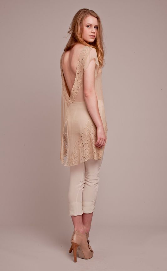 French Vanilla 'Vanilla Pod' top
								, 			Palazzo 'Short Comings' pant