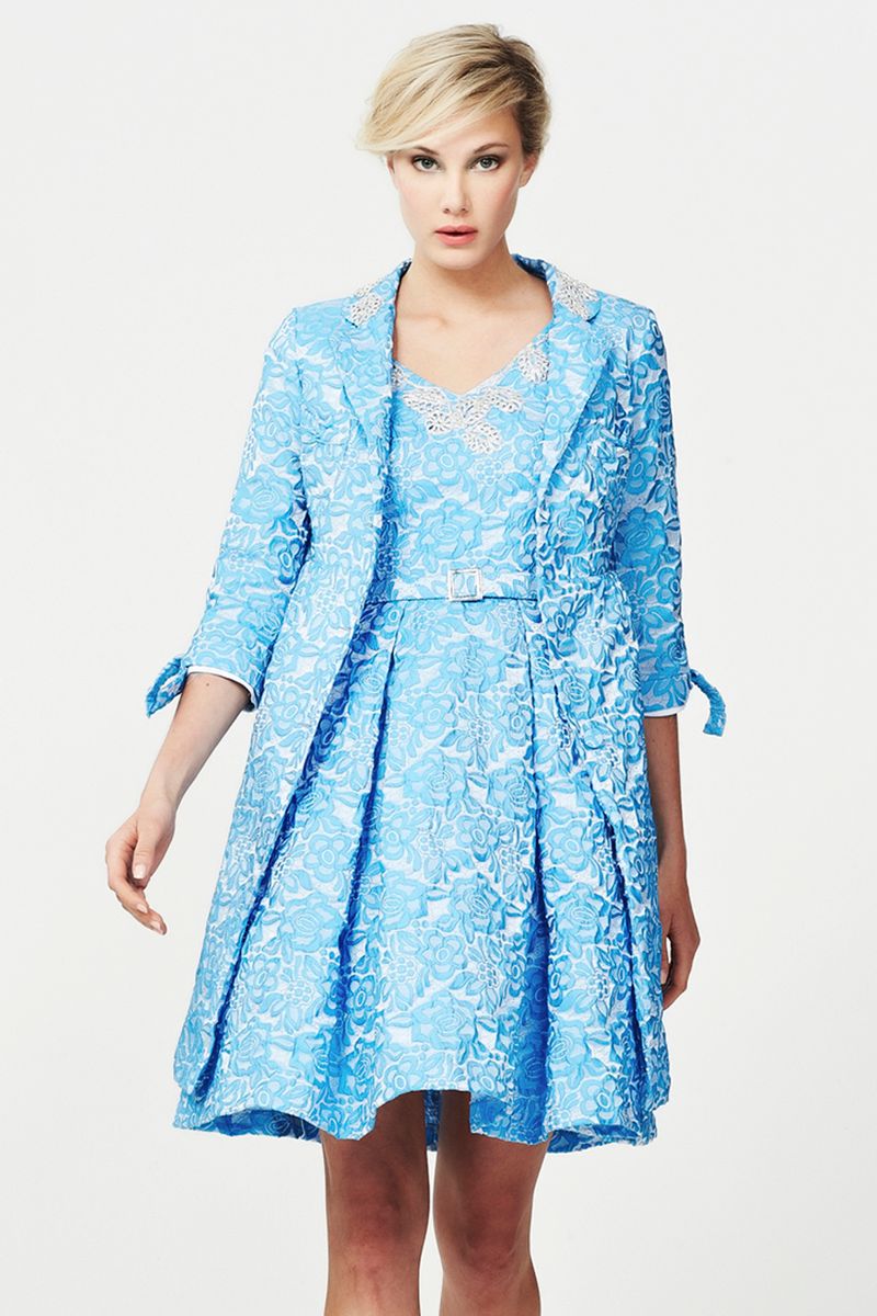 BLUE VALENTINE 'FLORAL OF THE STORY' COAT
								, 			BLUE VALENTINE 'DRESSED OF BOTH WORLDS' DRESS