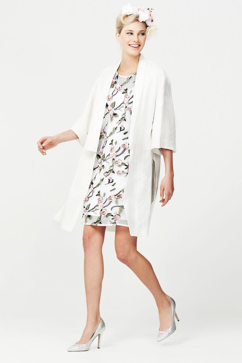 ETHEREAL MOMENTS 'DUSTER KEATON' COAT
								, 			DOLCE VITA 'FOOTLOOSE AND PANSY FREE' DRESS