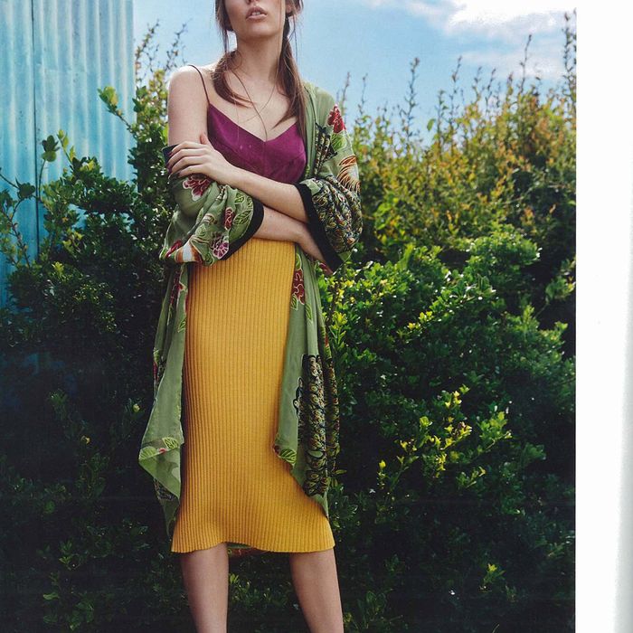 Fashion Quarterly — Feb 2015, Trelise Cooper — Evergreen Forest Kimono